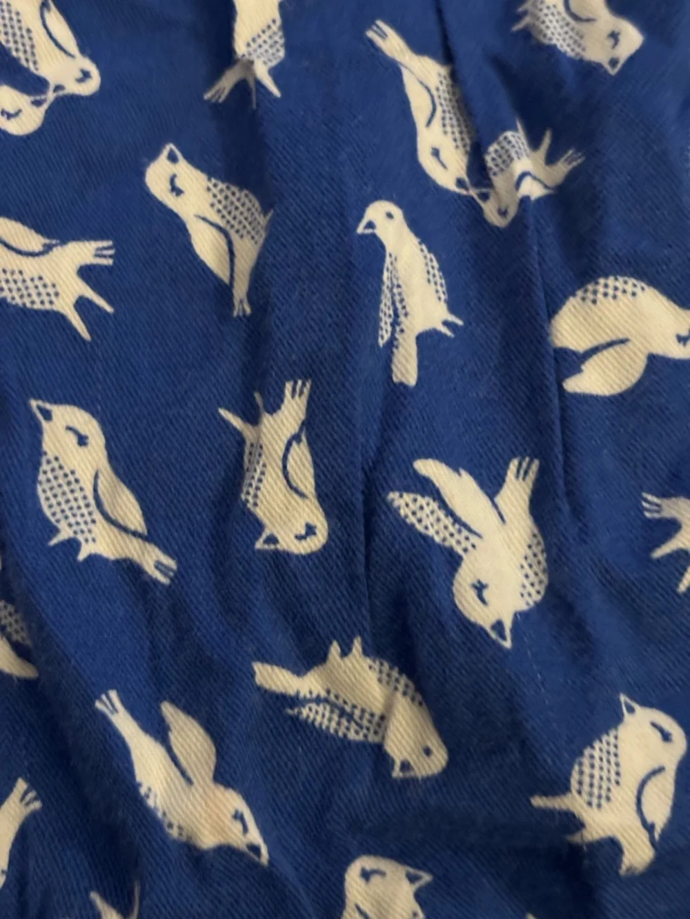 Carter's Blue Sleeveless Cotton Rayon Dress White Birds Novelty Print size 4